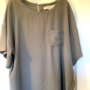 Loft olive blouse top